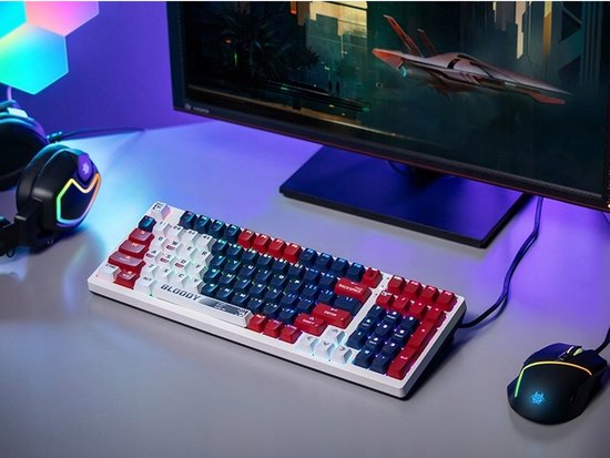 A4TECH BLOODY S98 Toetsenbord -USB Sport Marine Mechanisch - BLMS Red Plus Schakelaars