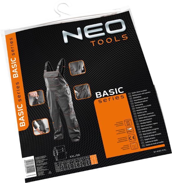 Neo Tools Werkoverall Basic XL/56 65% Polyester 35% Katoen 245 Gr/m2 CE-EN340