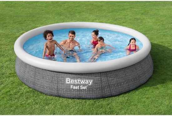 Opblaaszwembad Bestway Grijs 5377 L 366 x 76 cm
