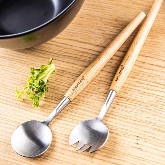 PORSELEINEN SALADEKOM MET BESTEK KLAUSBERG KB-7786 ZWART