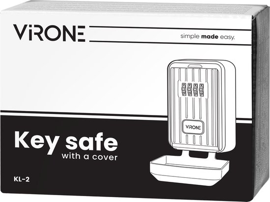 Virone Mini sleutelkluis met combinatieslot en rubber cover