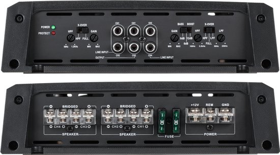 Peiying Basic Serie - Autoversterker - 4-kanaals - 200 W - PY-4C127