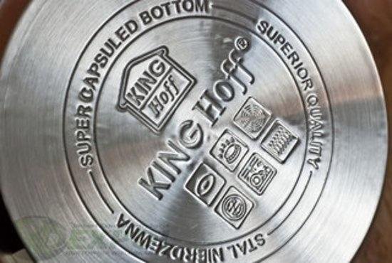 Kinghoff Soeppan - 25 cm - 8,5ltr- RVS - met glazen deksel