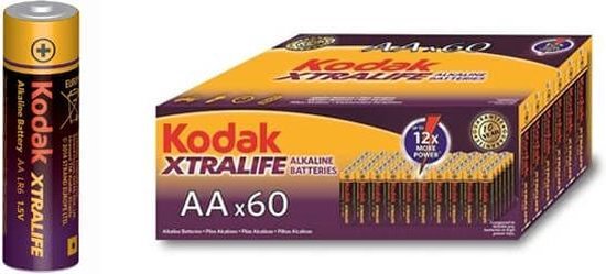 Kodak XTRALIFE - Alkaline AA/LR6 Batterijen - 60 stuks