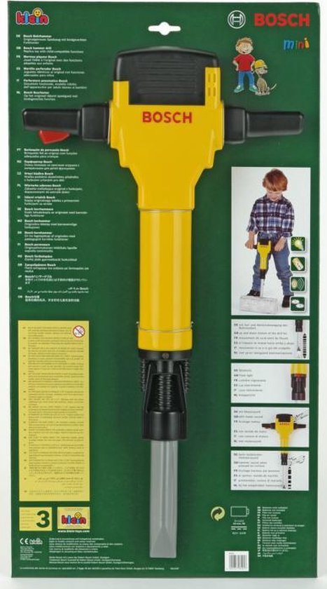 Klein Toys Bosch mini - drillboor - speelgoed - incl. beweging-, licht- en geluidseffecten - geel