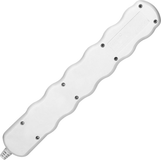 Bureau stekkerdoos - Verdeelstekker 6 voudig - Verdeeldoos horizontaal - Stekkerblok zonder snoer/kabel - Wit