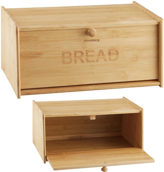 Klausberg 7933 - Broodtrommel - bamboe - 39.5 x 24.5 x 18 cm