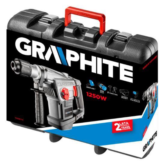 ELECTRISCHE BOORHAMER SDS Max 1250W Anti vibratie hendel - GRAPHITE