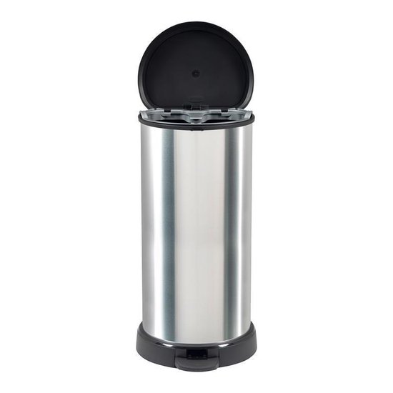 Curver Decobin - Prullenbak - 40 liter - Zilver Metallic