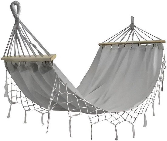 Gardlov Grote Tuinhangmat met Frame 200 x 100 cm - Veilig en Comfortabel - Grijs