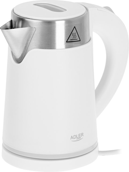 Adler AD 1372 - Witte elektrische waterkoker - klein formaat - 0.6 liter