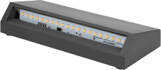 Adviti ENYE LED 1.5W - Industriële LED wandlamp - IP65 - IK08 - 4000K - 60 lm - 1.5W/230V - Antraciet