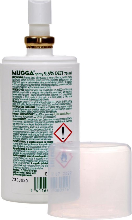 Preparaat tegen insecten Mugga Spray 9,5% 75ml Jaico DPNV