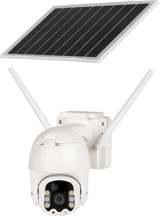 Krüger&Matz Connect C100 - Beveiligingscamera - 4G Zonnepaneel - IP66 - Tweezijdige Communicatie