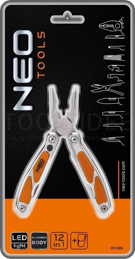 NEO Professional Survival Multitool Zakmes 12 functies en LED lamp