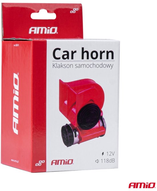AMiO Claxon Toeter 12V met Compressor en Relais - 118dB Krachtige Fanfare Luchthoorn