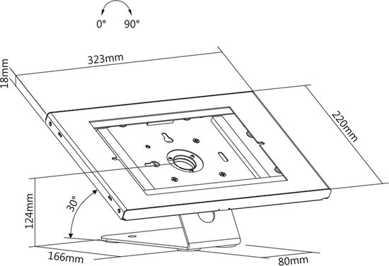Maclean - Anti-Theft Tablet Mount Beugel - Wit