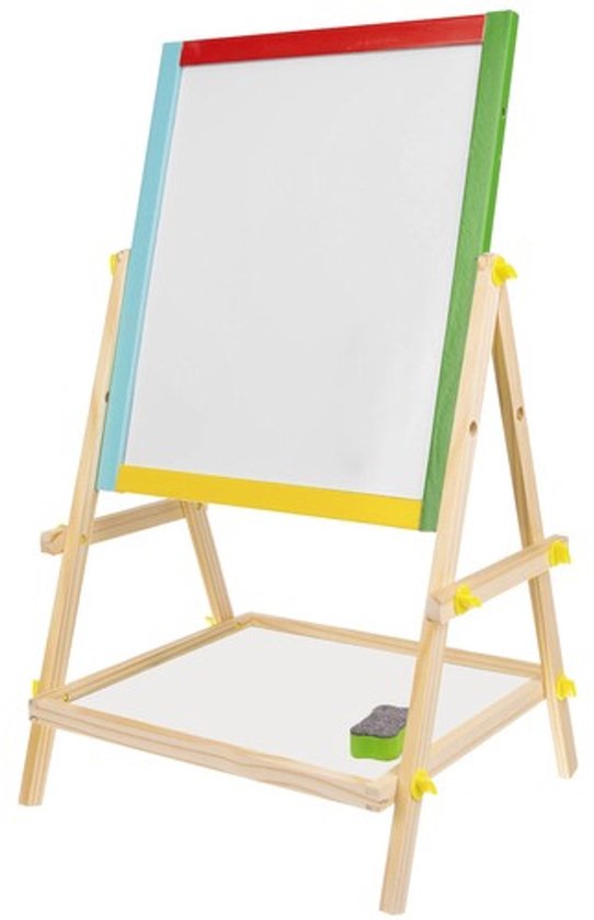 KRUZZEL Dubbelzijdig magnetisch roterend krijt- en whiteboard - Inclusief accessoires