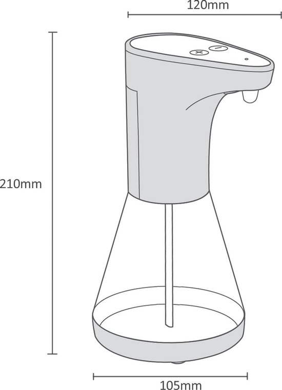 Promedix PR-530 - Handzeepdispenser - Touchless automatische zeepdispenser 480ml - wit