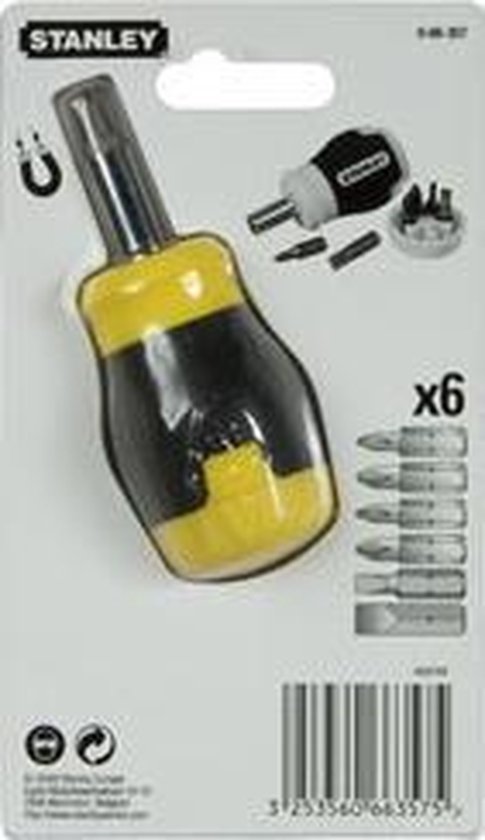 Stanley 0-66-357 Multibit Stubby Schroevendraaier