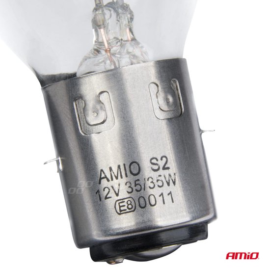 AMiO BA20D Halogeen 12V 35W S2 Wit [Koplamp -Dagrijverlichting]