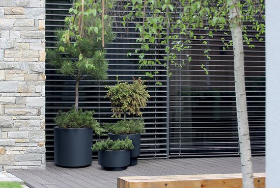 Bloempot Rond Heos R Slim 47cm ANTRACIET Prosperplast