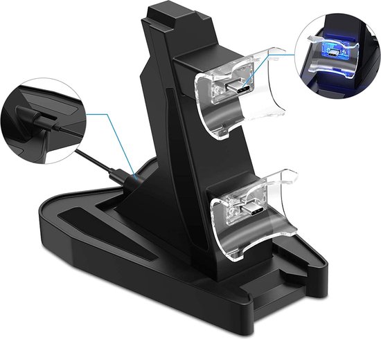Laadstation - Docking station voor Playstation 5 - voor 2 Controllers - DualSense charging station - LED