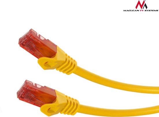 Net lan lancab netwerk ethernet RJ45 utp CAT6 0,5m Maclean MCTV-300 Y