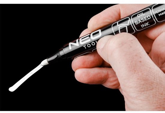 NEO TOOLS Bouwmarker Wit Permanent Oliebasis 4mm