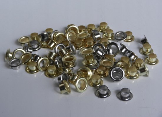 200 stuks ringklinknagels 5 mm goud en zilver