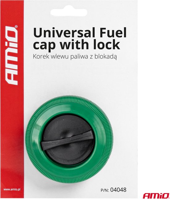 AMiO Universele Brandstofdop met Slot - Noodbrandstofdop voor Tankdop/Brandstofdop Auto Groen