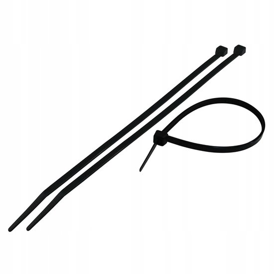 100x Kabelbinders UV Zwart 3,6x150mm - Sterk en flexibel