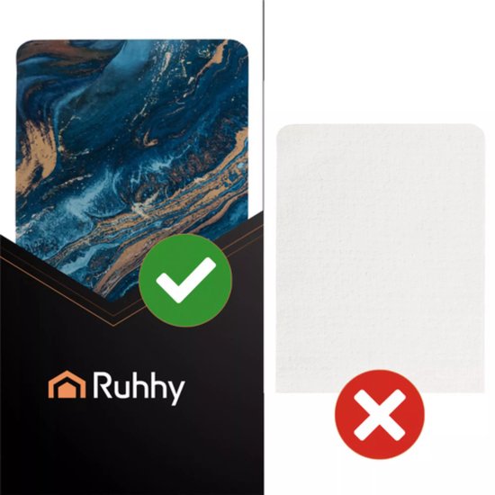 Ruhhy badmat 60x40 cm – marmerlook, absorberend, antislip