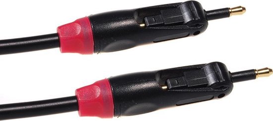 Maclean - Optische kabel DIGITALE T-T TOSLINK-kabel - 0,5 m draaibare stekkers