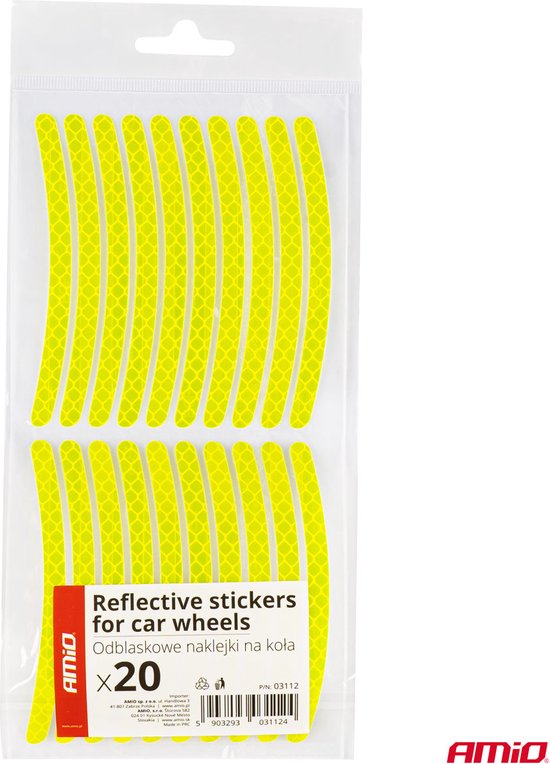 Reflecterende stickers voor autowielen - 20 Stuks