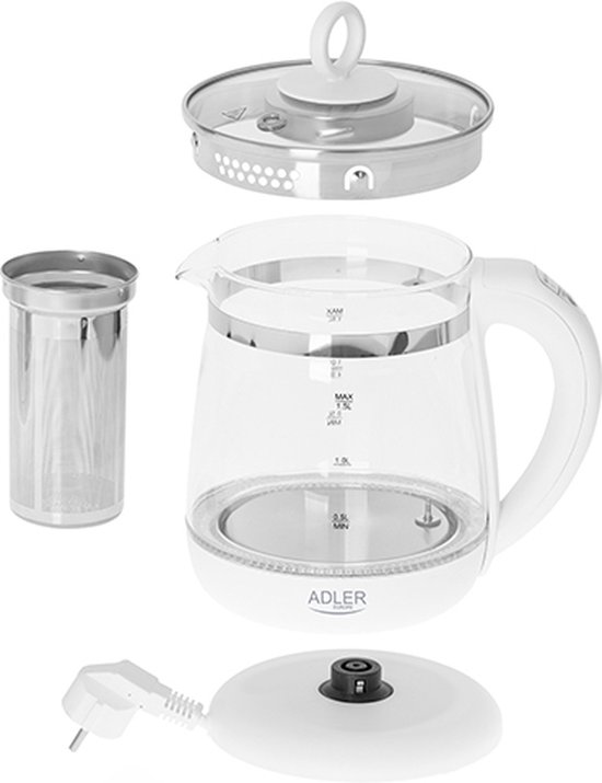 Adler AD 1299 - Waterkoker met temperatuur control - thee infuser - 1.5 liter