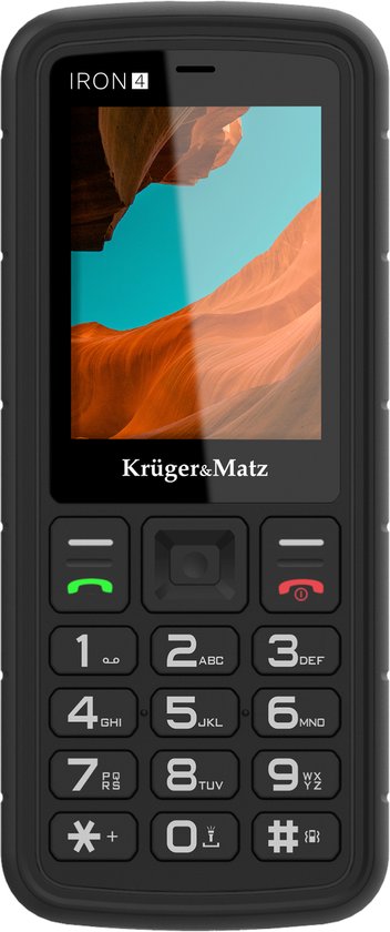 Krüger&Matz IRON 4 - Dual SIM Telefoon - IP68/IP69K - 4G