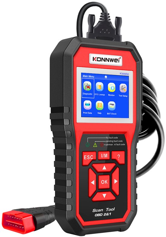 Konnwei KW850 Serie - Diagnostische Scanner - Multi-voertuig Compatibiliteit - OBD2 - Meertalige Interface
