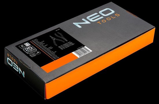 NEO borgveertangenset 4 delig, inleglade, voor borgveren 19-60mm