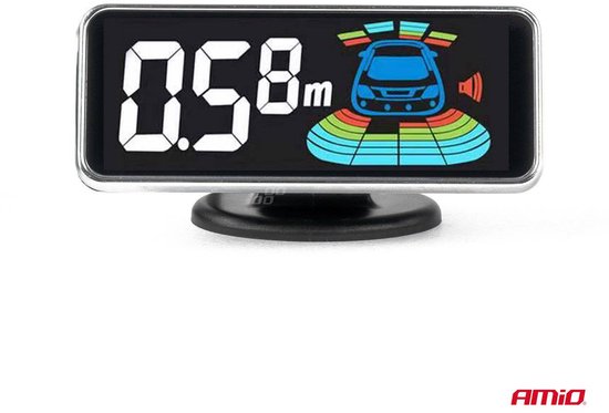 AMiO Parkeerhulpsysteem LED-GRAF 3D 4 sensor zwart