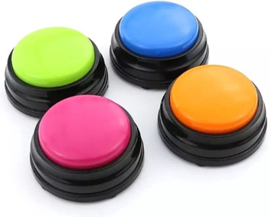 Druk knop voor Honden | 4 stuks | Helder geluid | Dogbuttons | Honden training | Honden Communicatie