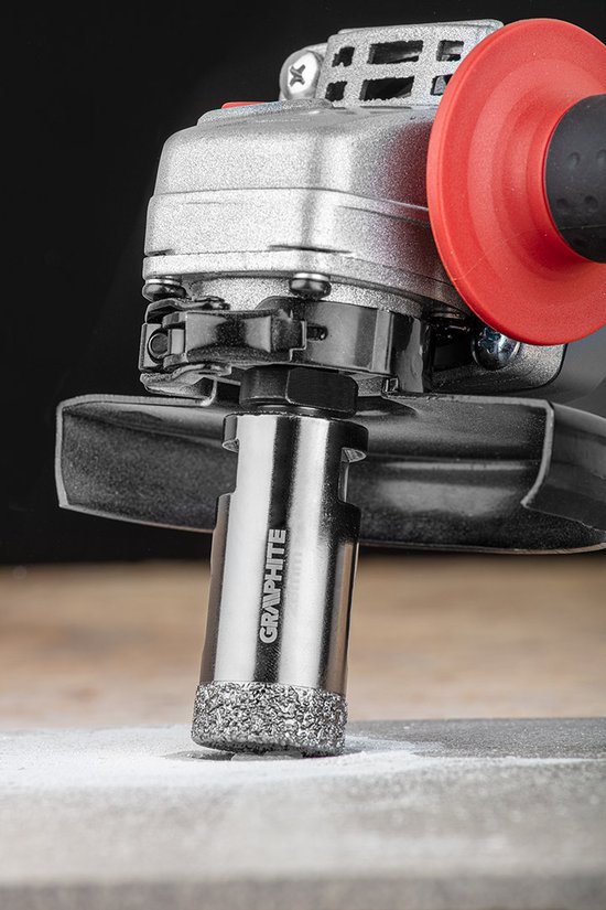 GRAPHITE 55H308 Diamantboor 28mm, M14 met Koeling wax