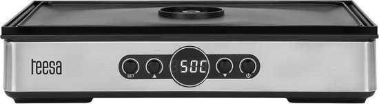 Teesa Voedsel Dehydrator 400W – 5 Transparante Droogrekken voor Paddenstoelen, Groenten & Fruit – Digitale Display met Thermostaat & Timer – Warme Lucht Circulatie – Efficiënte Voedsel Droger voor Thuis