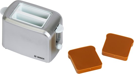 Klein Toys - Bosch-ontbijtset - incl. speelgoedbroodrooster, waterkoker en koffiezetapparaat - zilver
