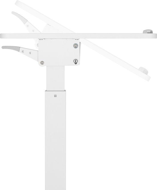 Maclean - Laptoptafel met wielen | Zit-sta bureau in hoogte verstelbaar tot maximaal 113cm 30 graden kantelbaar | Wit