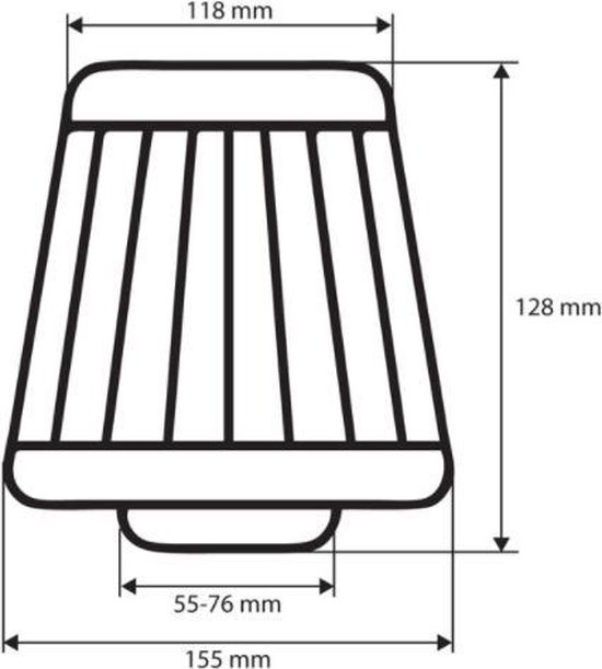 AMiO Open Luchtfilter Sport Filter met Cold Air Intake & 3 Adapters Rood