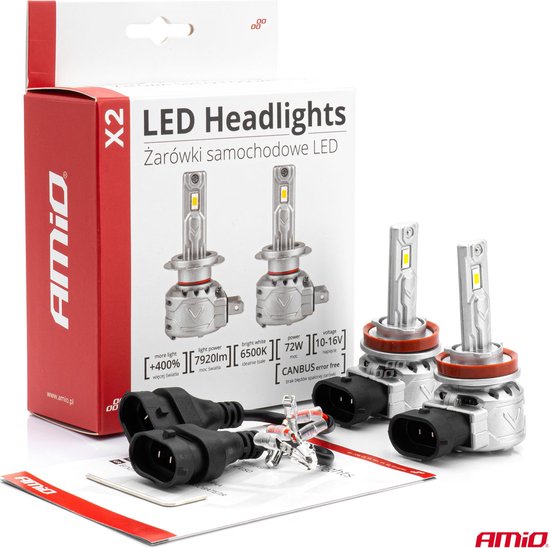 AMiO LED Mistlichten X2-serie H8/H9/H11/H16 Wit