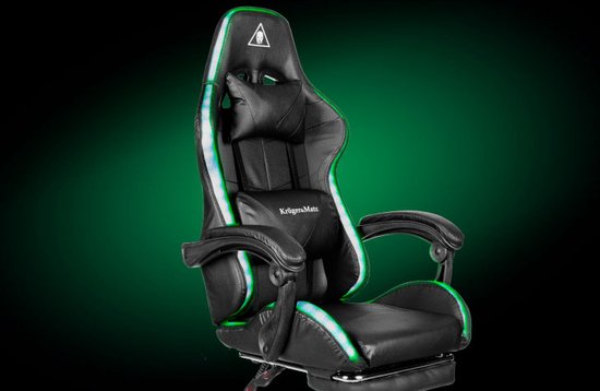 Krüger&Matz KM0790BLED - GX-150 game stoel met LED verlichting - gaming chair - gamingstoel - RGB - zwart