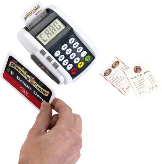 Klein Toys speelgoedkassa verkooppuntterminal - incl. licht - incl. geluid - wit - zwart