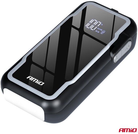 AMiO Portable 3-in-1 Jump Starter LED Powerbank – 12V 12Ah – 1600A – Compact en Krachtig